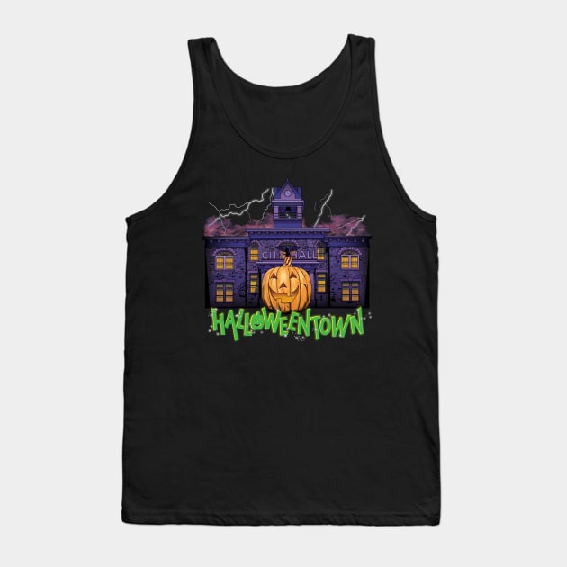 Halloweentown Spooky Square for Halloween Tank Top by Screen Fiend Merch